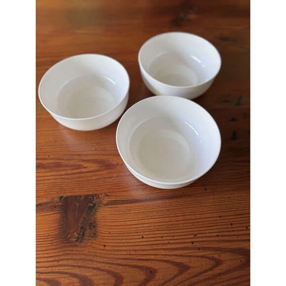 Gibson Elite Cereal Bowl Genuine Bone China Set Of 3 6" White MINT - Picture 2 of 9